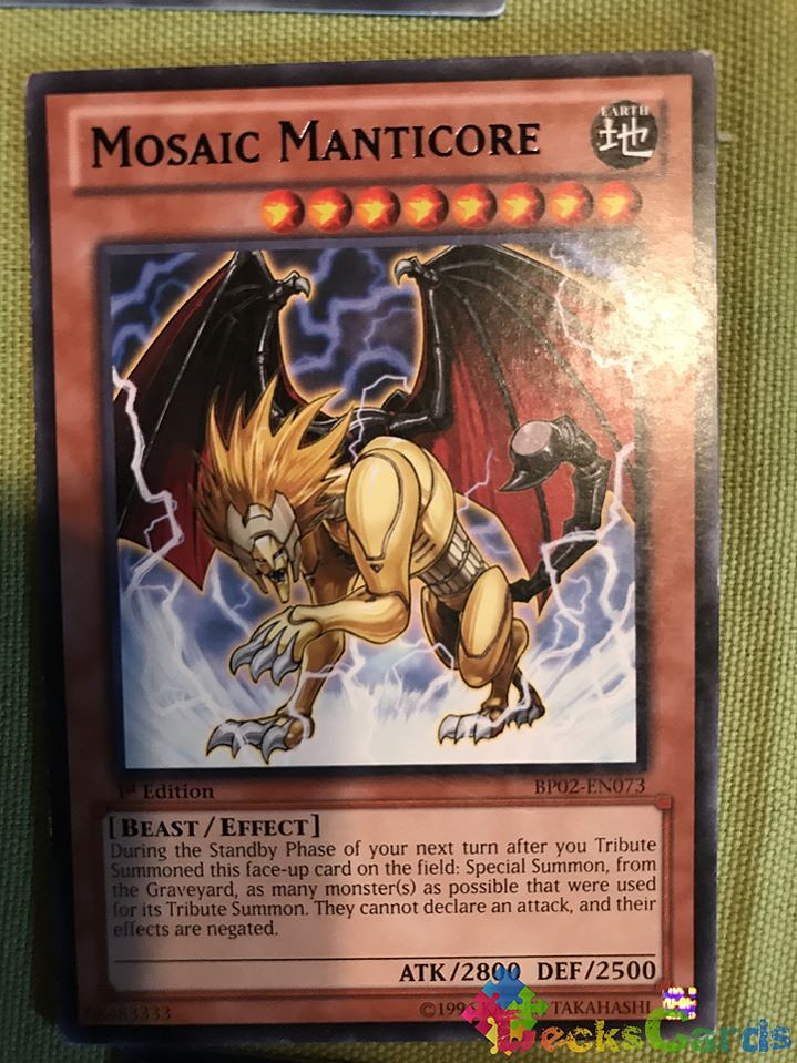 Mosaic Manticore - BP02-EN073 - Rare 1st Edition 1
