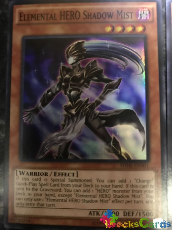 Elemental Hero Shadow Mist - SDHS-EN001 - Super Rare Unlimited
