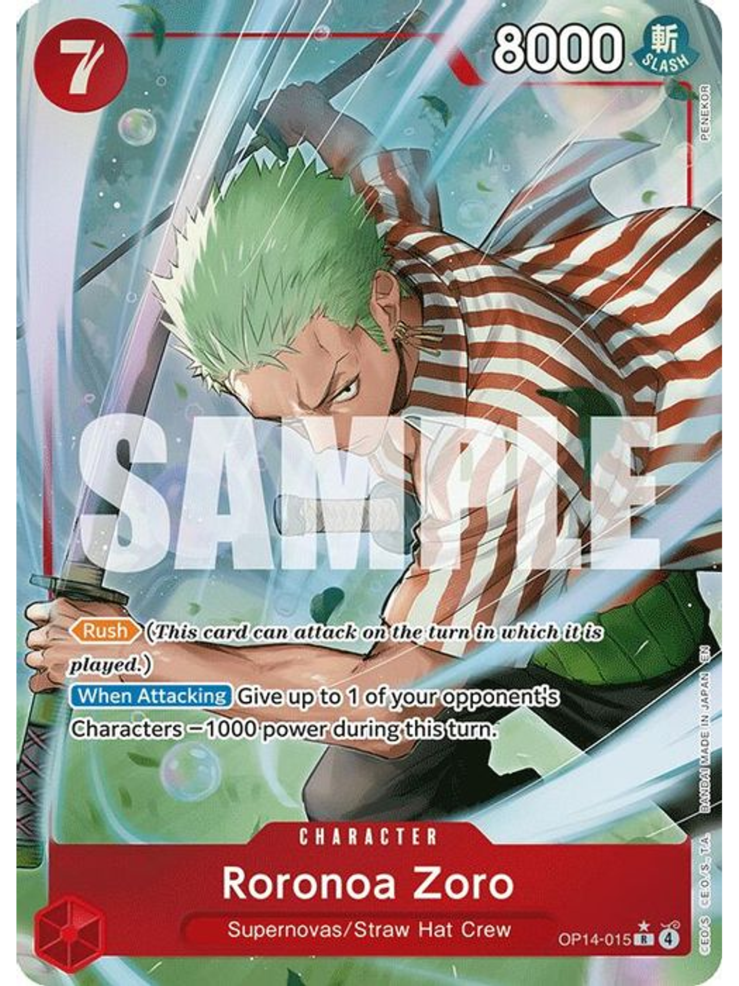 OP14-015 (Alternate Art) Roronoa Zoro 1
