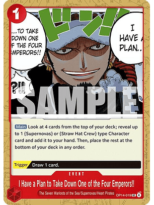 OP14-019 U I Have a Plan to Take Down One of the Four Emperors!!