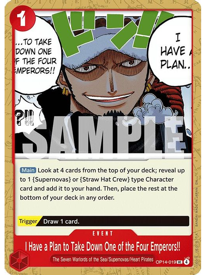 OP14-019 U I Have a Plan to Take Down One of the Four Emperors!! 1