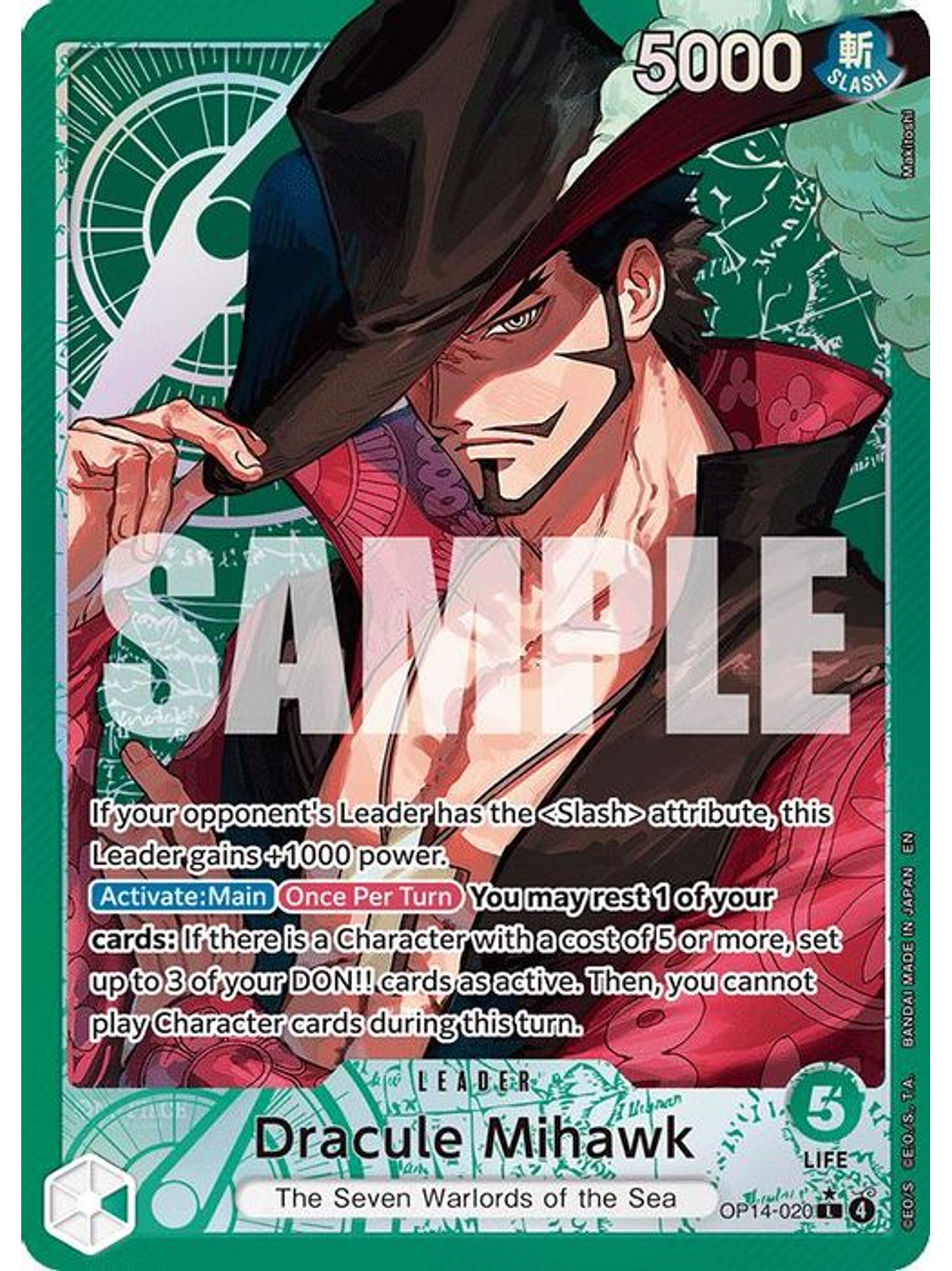 OP14-020 (Alternate Art) Dracule Mihawk 1