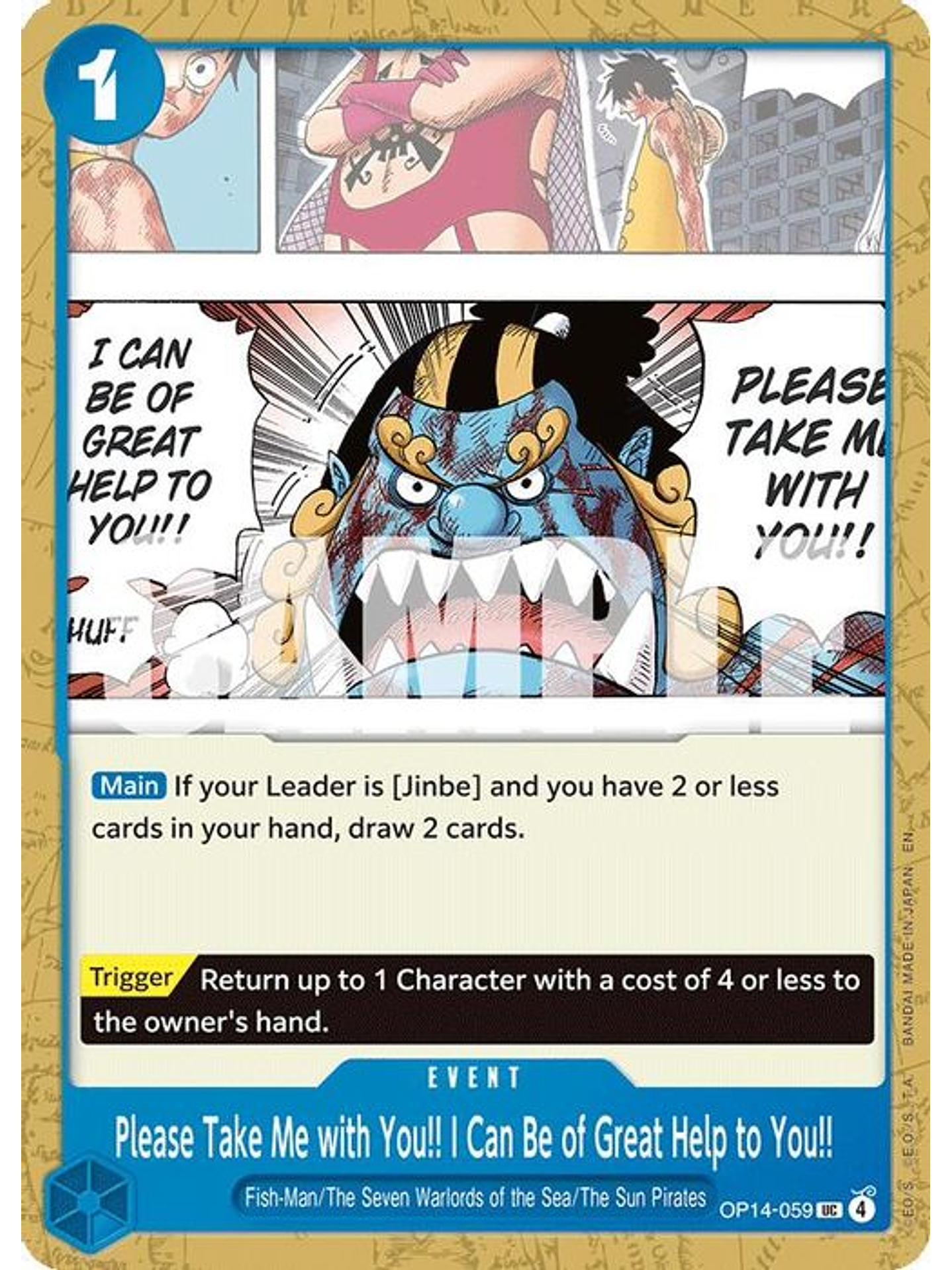 OP14-059 U Please Take Me with You!! I Can Be of Great Help to You!! 1