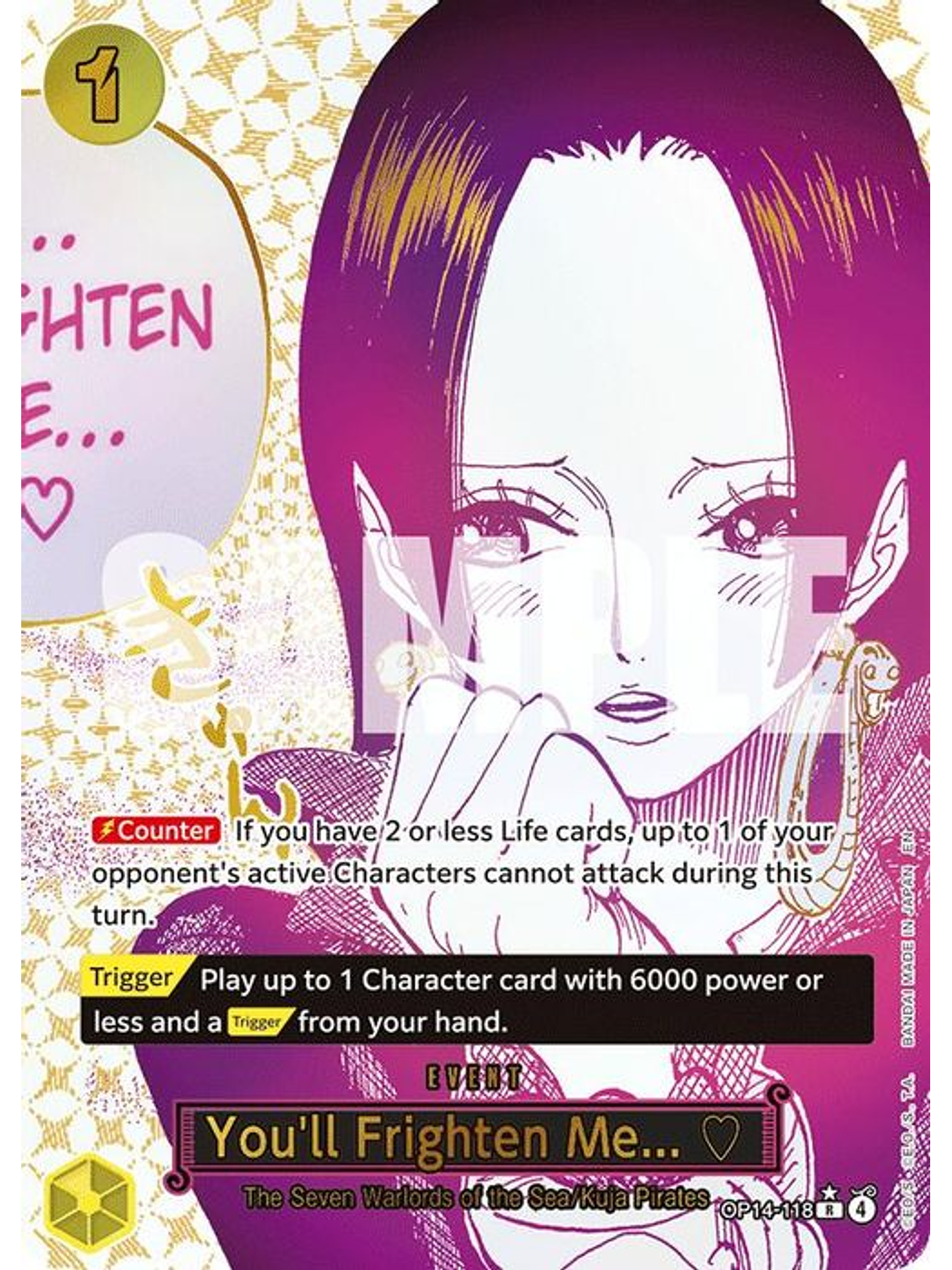 OP14-118 (Alternate Art) You'll Frighten Me... 1