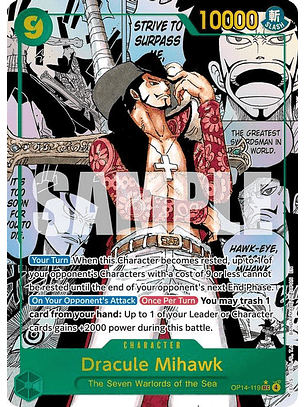OP14-119 (Alternate Art) Dracule Mihawk (Manga)