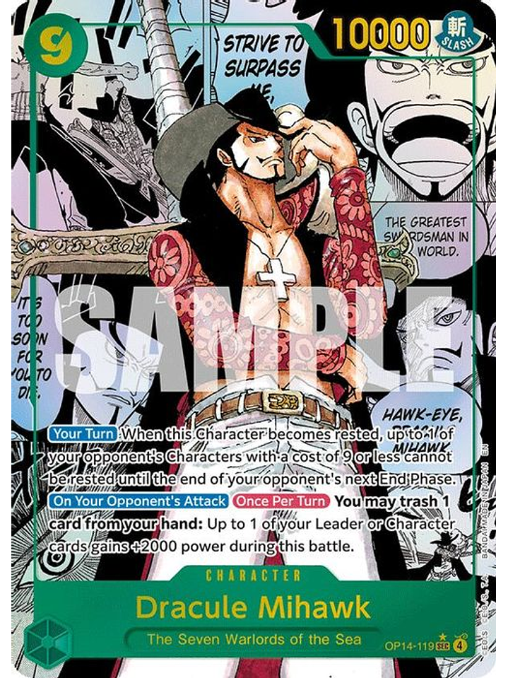 OP14-119 (Alternate Art) Dracule Mihawk (Manga) 1