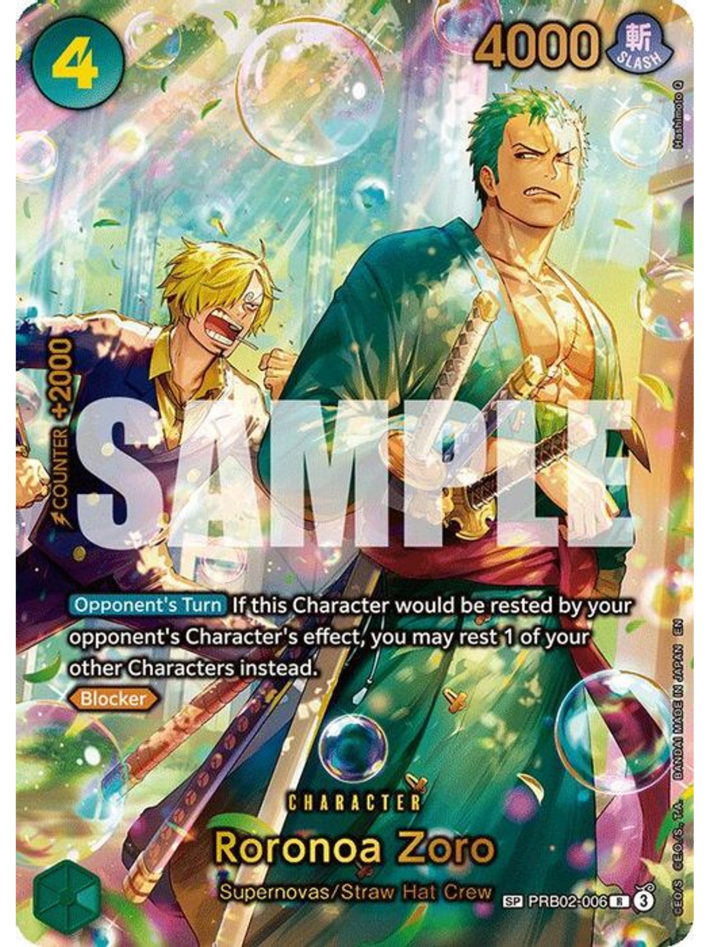 PRB02-006 (Special Rare) Roronoa Zoro (SP) 1