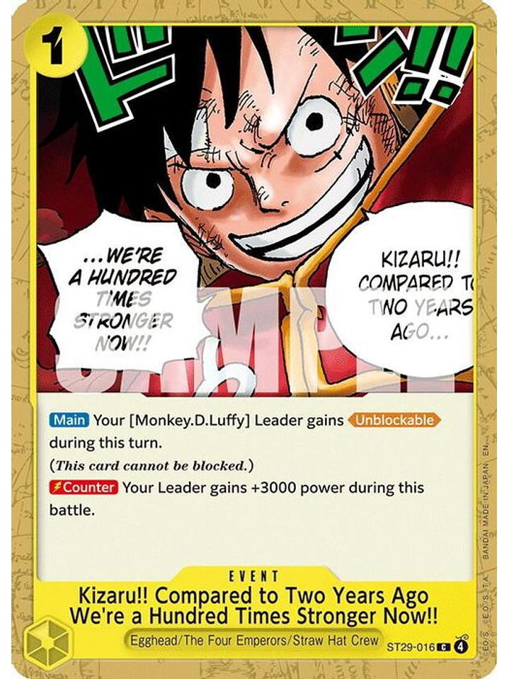 ST29-016 C Kizaru!! Compared to Two Years Ago We're a Hundred Times Stronger Now!! 1