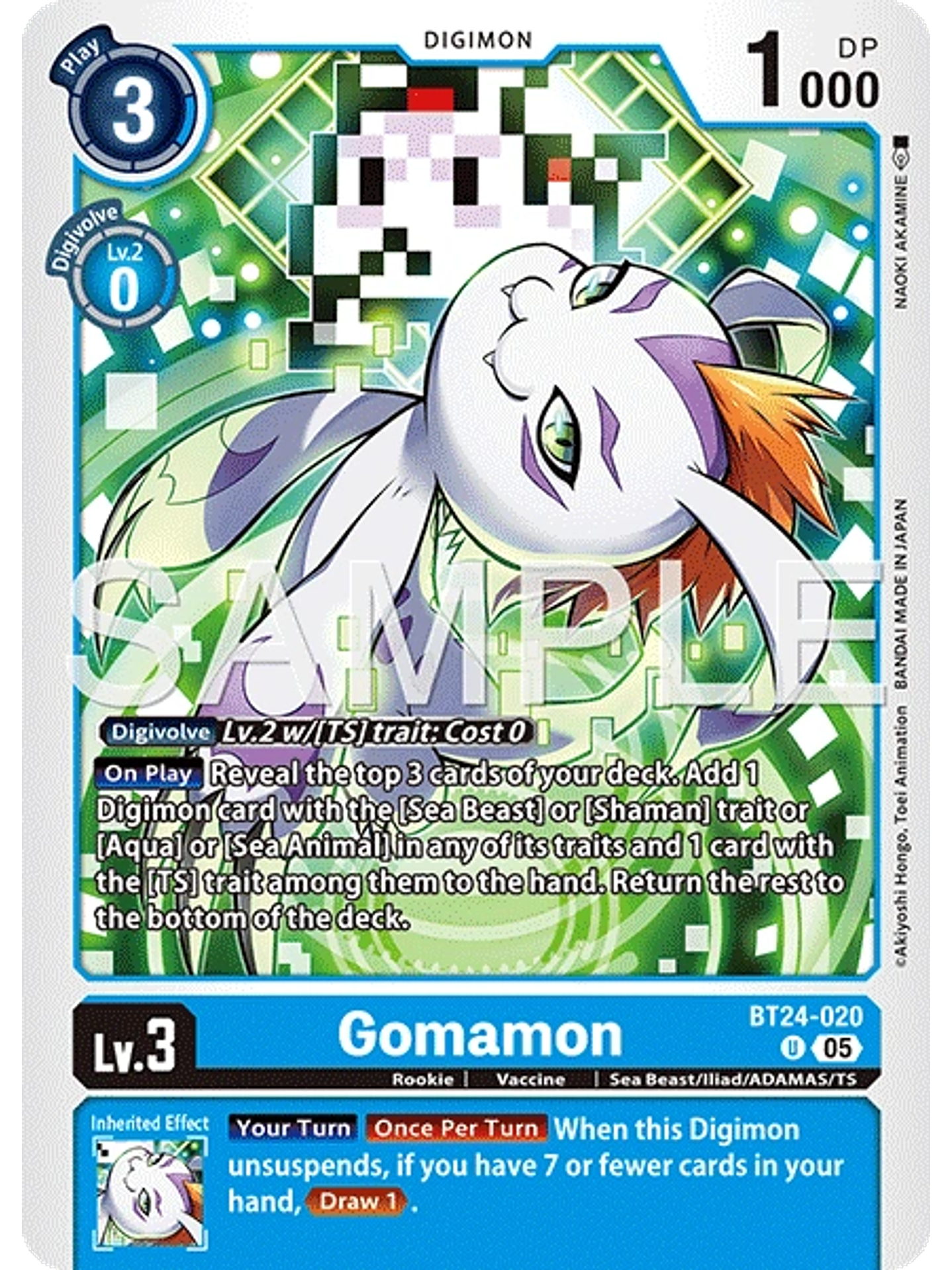 BT24-020 U Gomamon 1