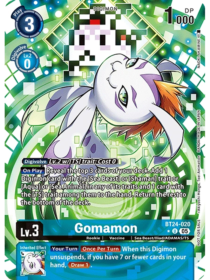 BT24-020 (Alternate Art) Gomamon 1