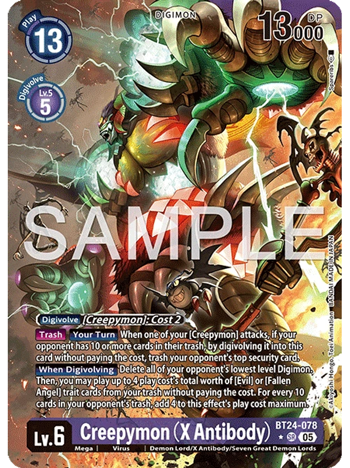BT24-078 (Alternate Art) Creepymon (X Antibody) 1