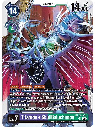 BT24-081 SR Titamon + SkullBaluchimon