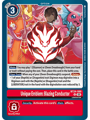 BT24-089 U Unique Emblem: Blazing Conductor