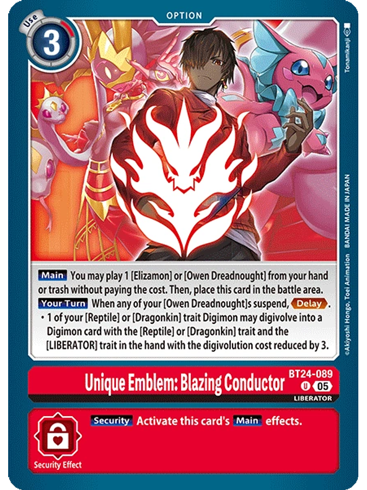 BT24-089 U Unique Emblem: Blazing Conductor 1