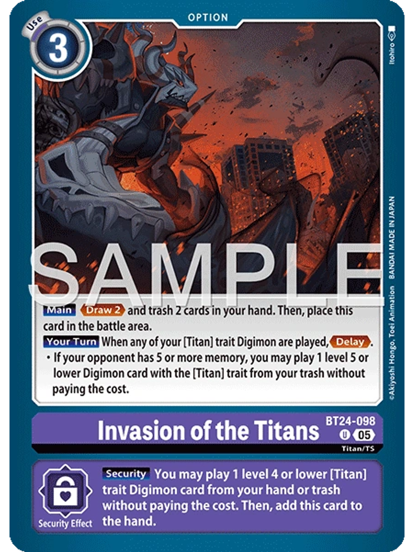 BT24-098 U Invasion of the Titans 1