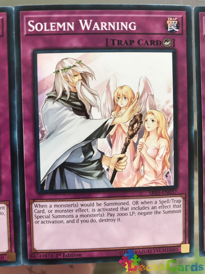 Solemn Warning - SR05-EN037 - Common 1st Edition 1