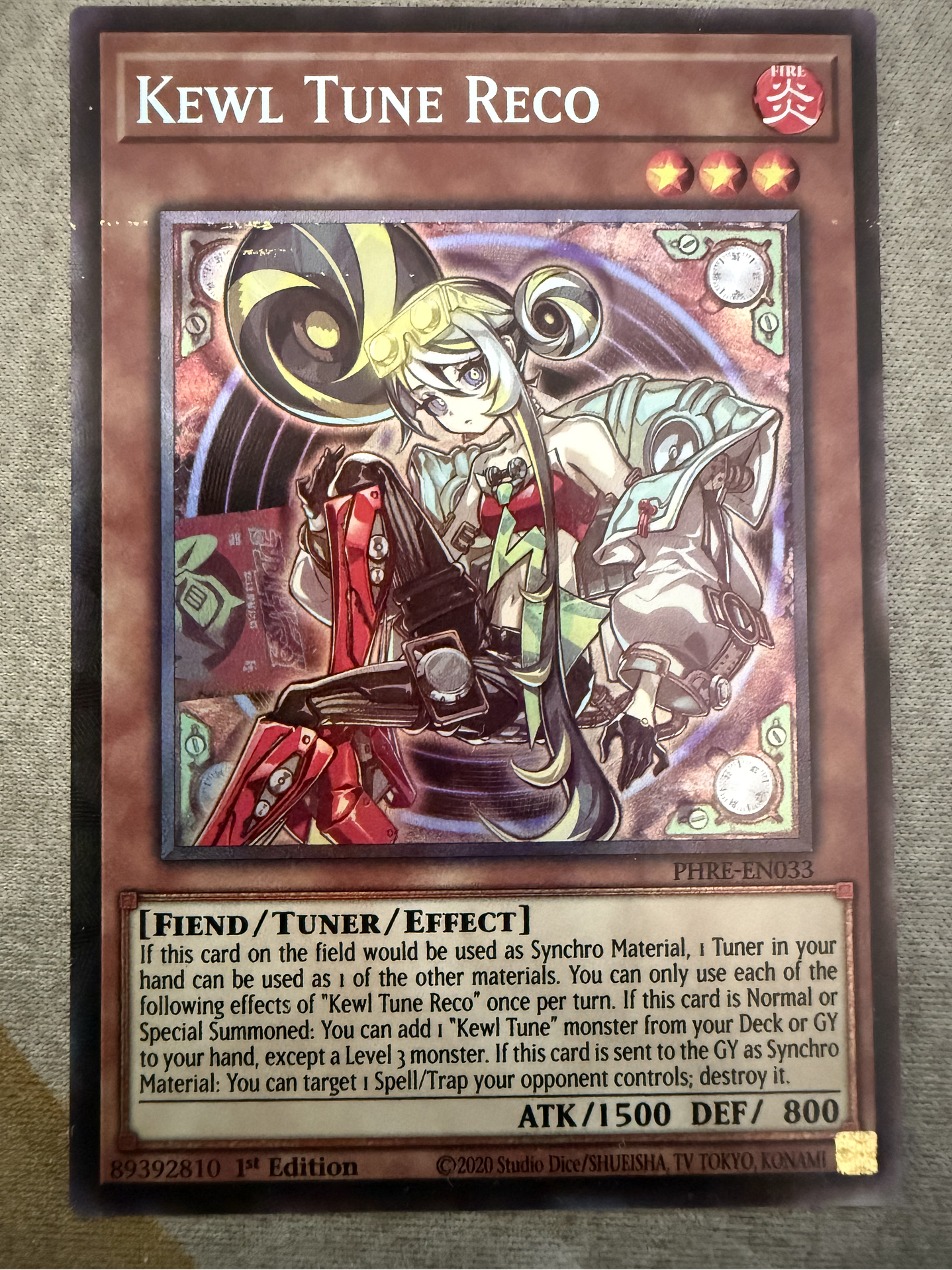 Kewl Tune Reco - PHRE-EN033 - Collector's Rare 1st Edition (Manchada) 3