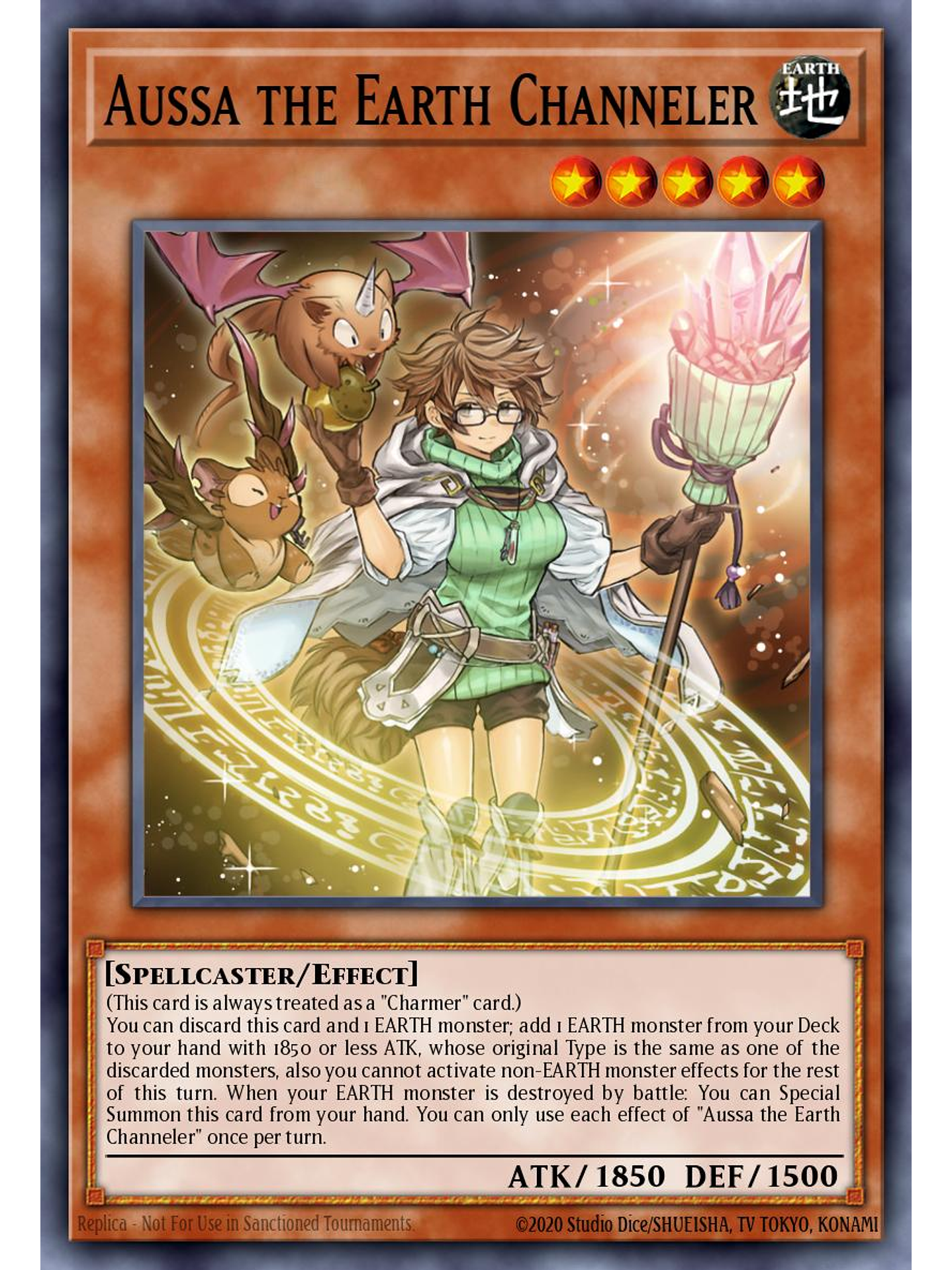 Aussa the Earth Channeler - CH02-EN012 - Ultra Rare 1st Edition 1