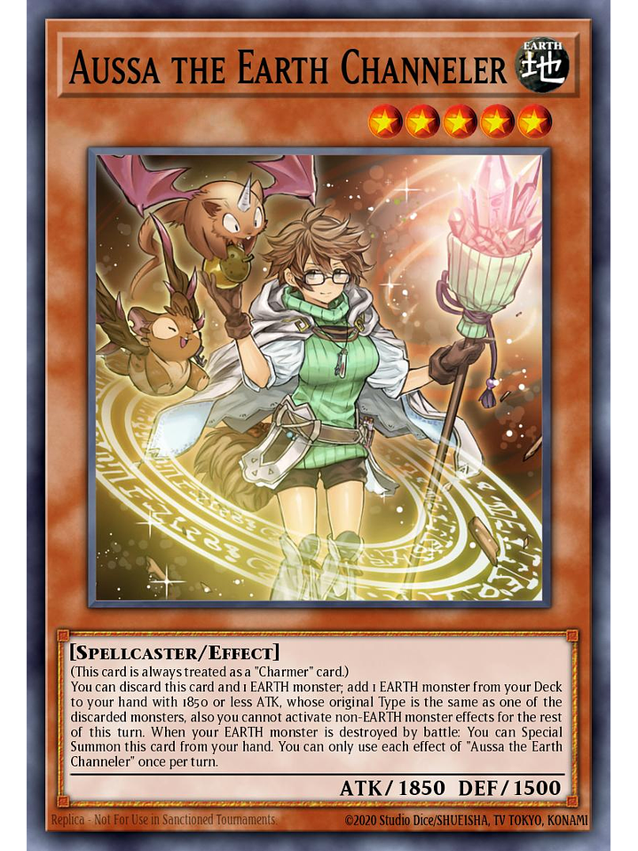 Aussa the Earth Channeler - CH02-EN012 - Ultra Rare 1st Edition 1