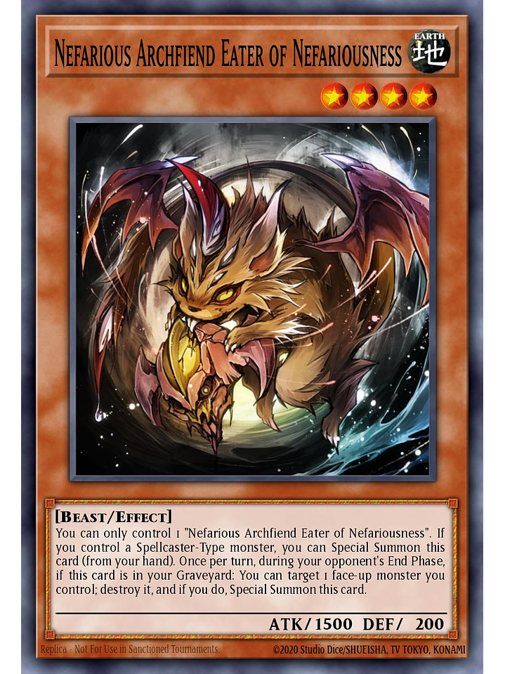 Nefarious Archfiend Eater of Nefariousness - CH02-EN016 - Ultra Rare 1st Edition 1