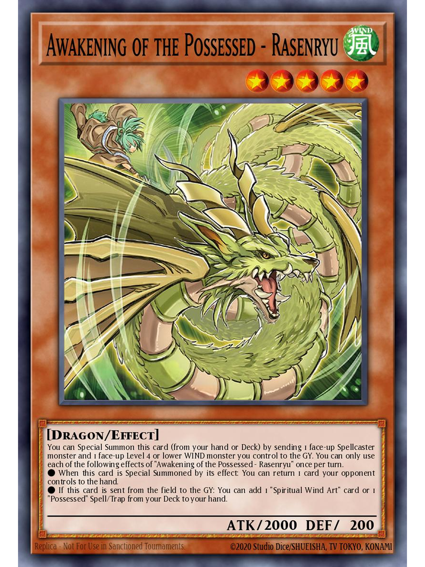 Awakening of the Possessed - Rasenryu - CH02-EN019 - Ultra Rare 1st Edition 1