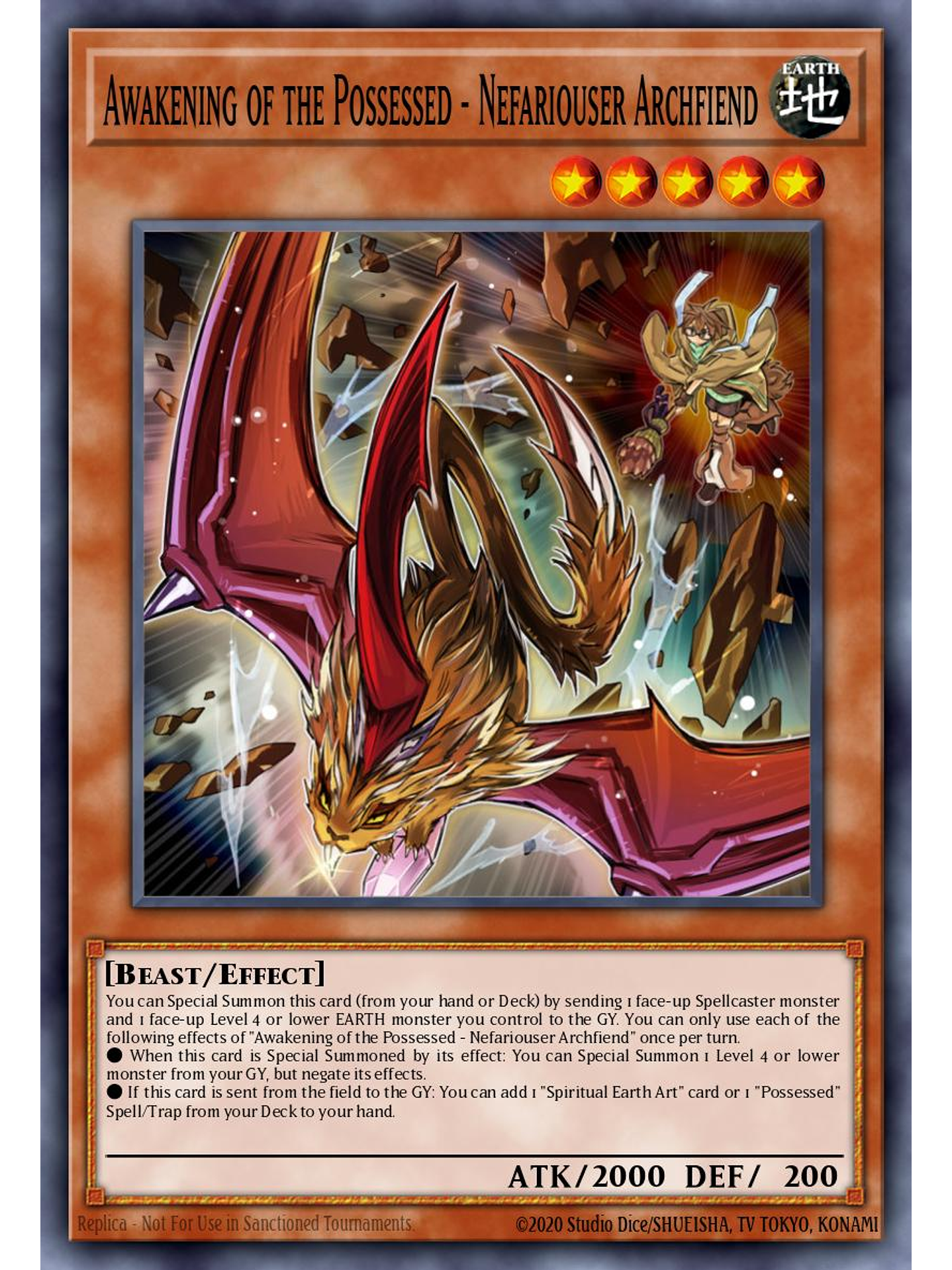 Awakening of the Possessed - Nefariouser Archfiend - CH02-EN020 - Ultra Rare 1st Edition 1