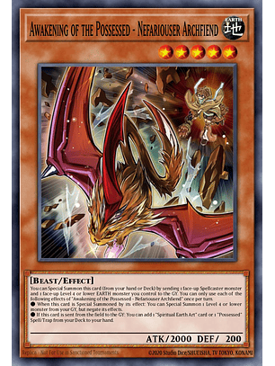 Awakening of the Possessed - Nefariouser Archfiend - CH02-EN020 - Ultra Rare 1st Edition