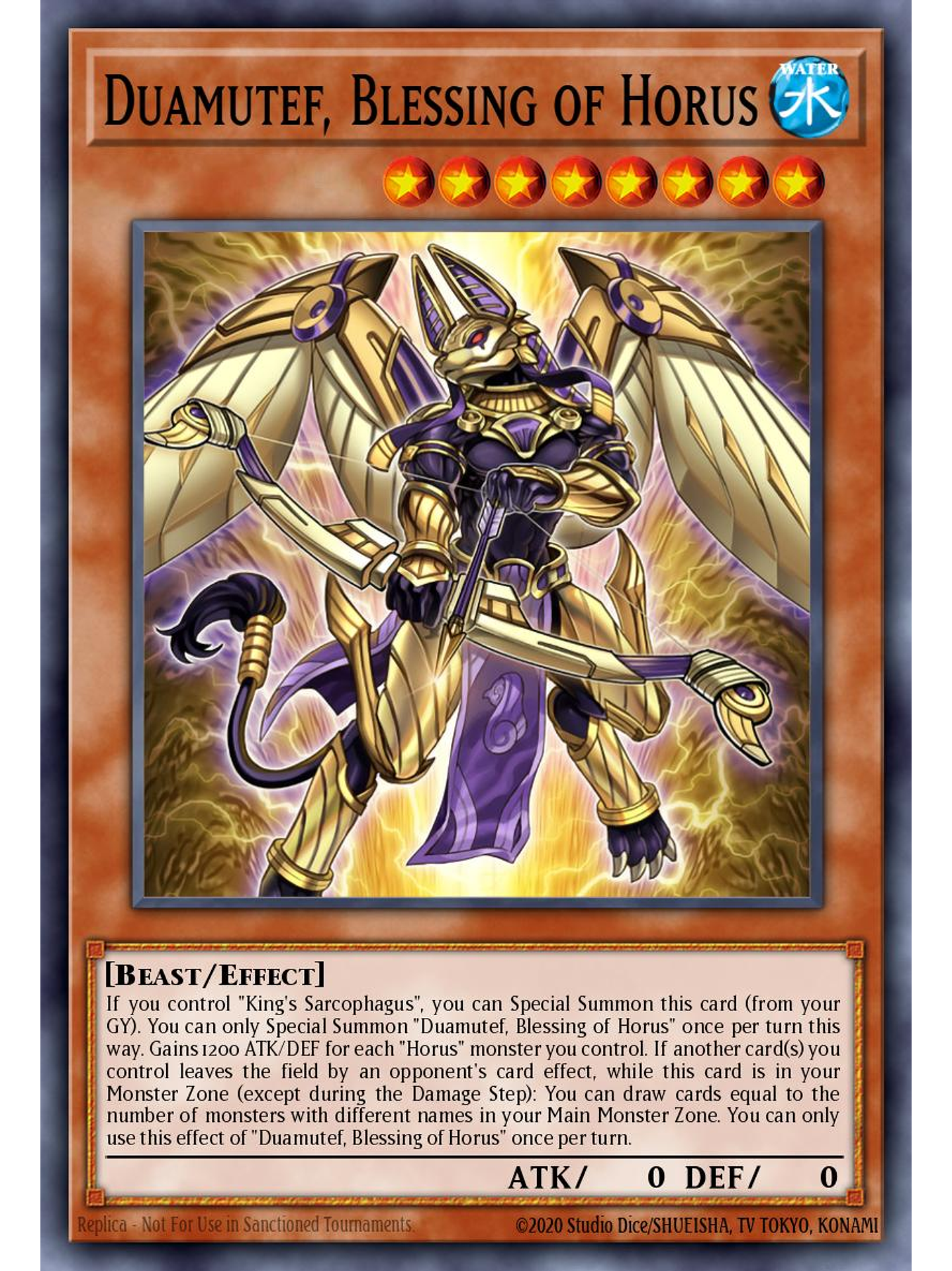 Duamutef, Blessing of Horus - CH02-EN023 - Ultra Rare 1st Edition 1