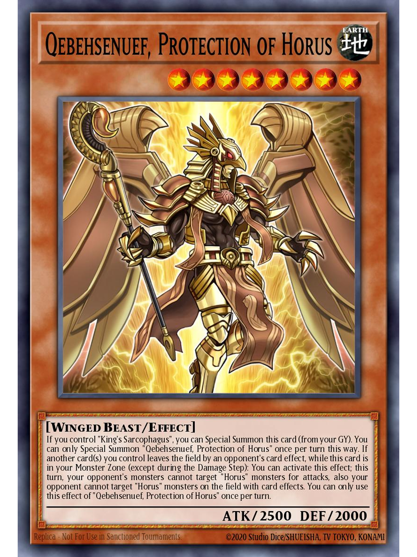 Qebehsenuef, Protection of Horus - CH02-EN025 - Ultra Rare 1st Edition 1