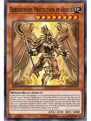 Qebehsenuef, Protection of Horus - CH02-EN025 - Ultra Rare 1st Edition
