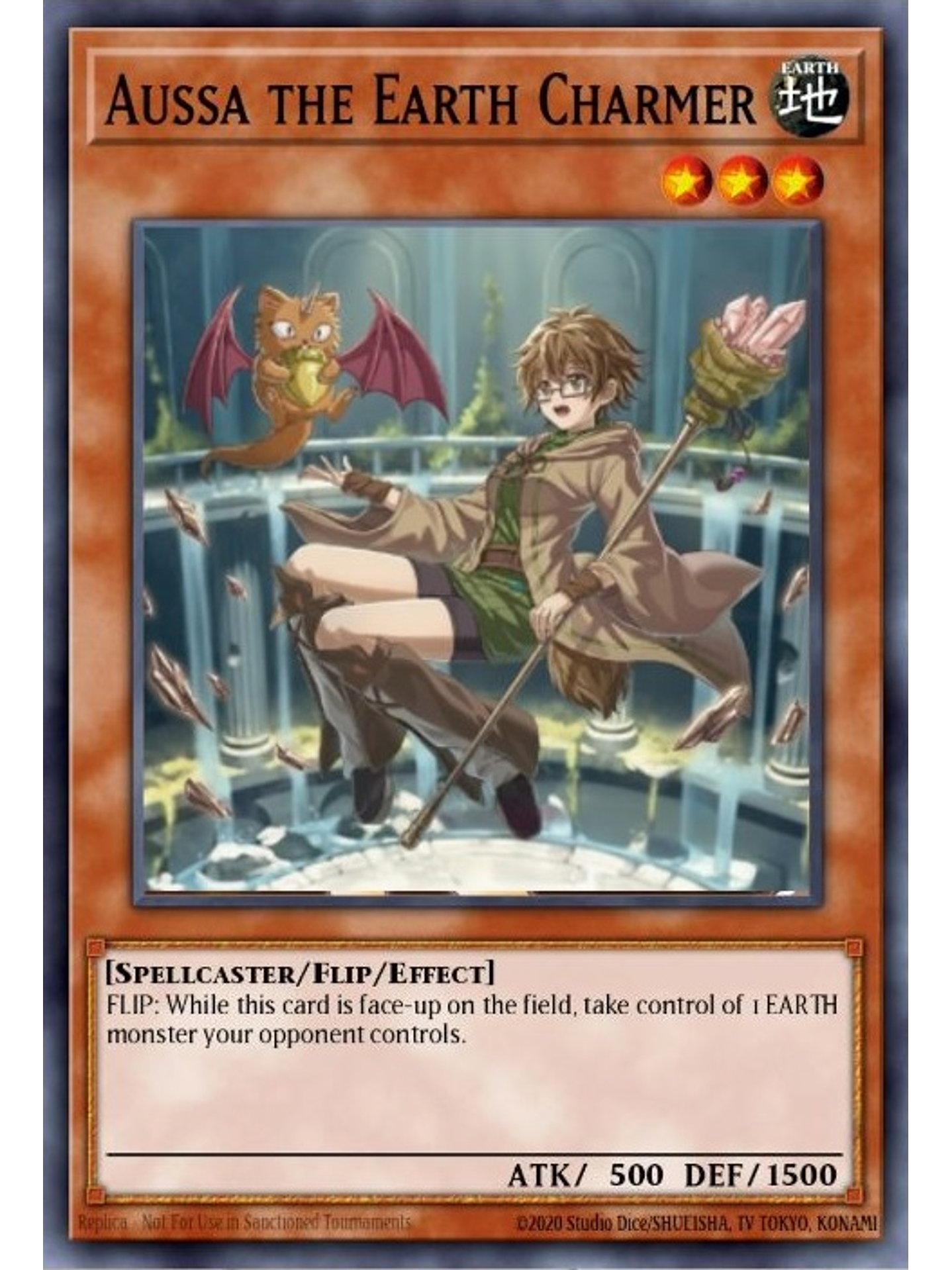 Aussa the Earth Charmer - CH02-EN004 - Secret Rare 1st Edition 1