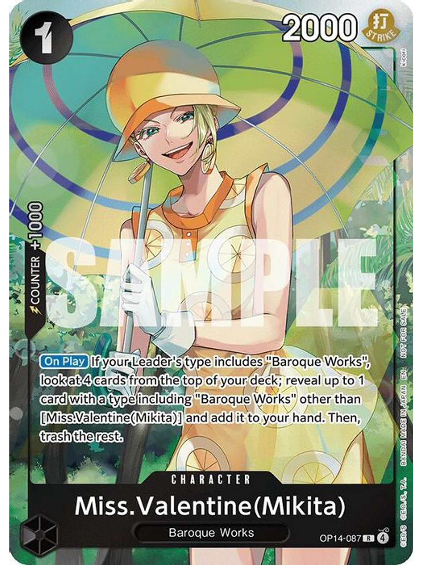 OP14-087 (Alternate Art) Miss.Valentine(Mikita) 1