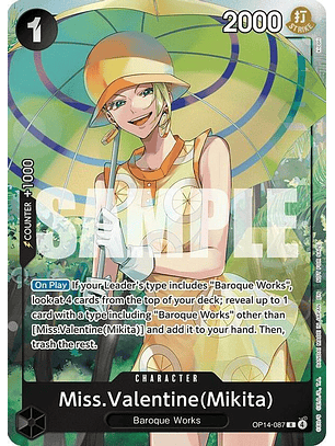 OP14-087 (Alternate Art) Miss.Valentine(Mikita)