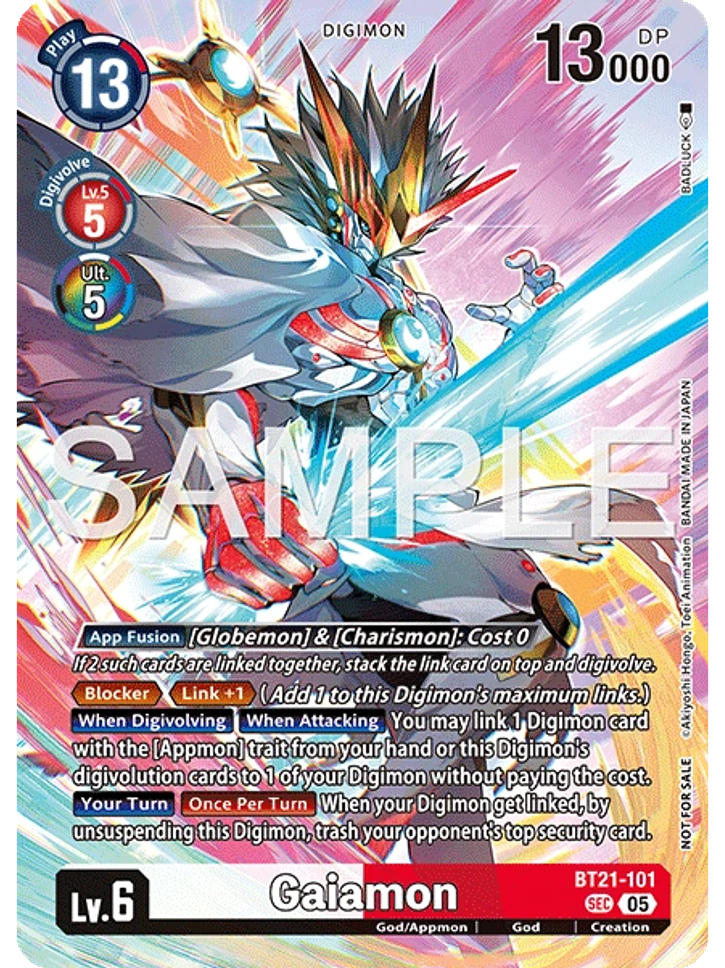 BT21-101 (Alternate Art) Gaiamon 1