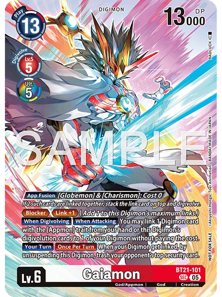 BT21-101 (Alternate Art) Gaiamon 1
