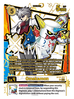 BT20-083 (Rare Pull) Omekamon