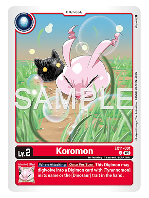 EX11-001 (Limited Foil) Koromon