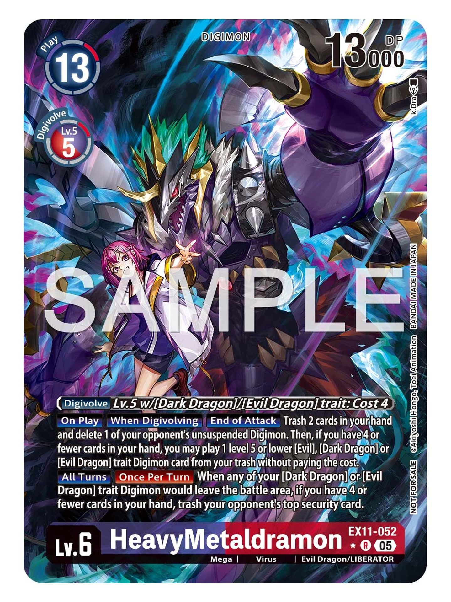 EX11-052 (Alternate Art) HeavyMetaldramon 1