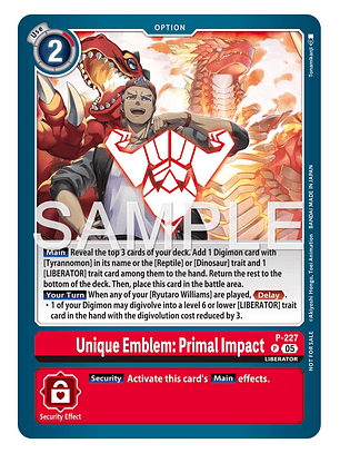 P-227 P Unique Emblem: Primal Impact