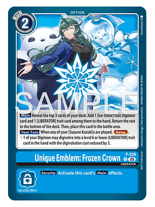 P-228 P Unique Emblem: Frozen Crown