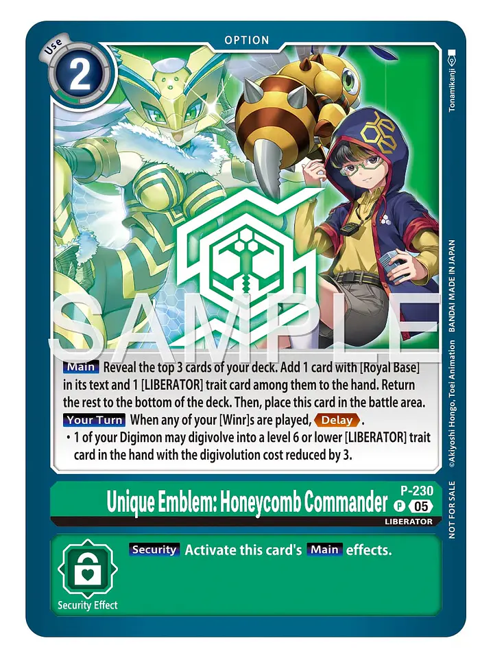 P-230 P Unique Emblem: Honeycomb Commander 1