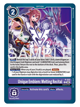 P-232 P Unique Emblem: Melting Recital