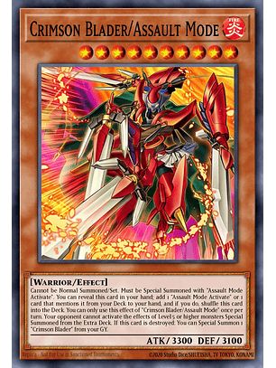 Crimson Blader/Assault Mode - BPRO-EN008 - Super Rare 1st Edition