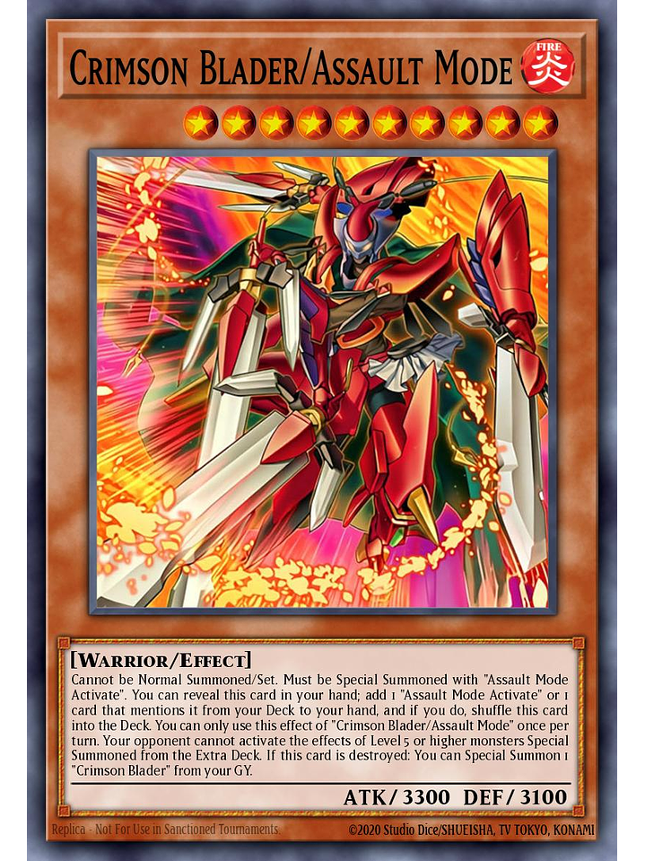 Crimson Blader/Assault Mode - BPRO-EN008 - Super Rare 1st Edition 1