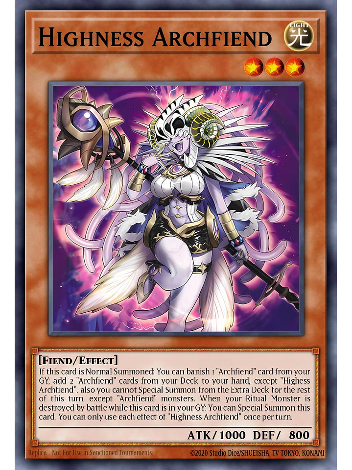 Highness Archfiend - BPRO-EN016 - Super Rare 1st Edition 1