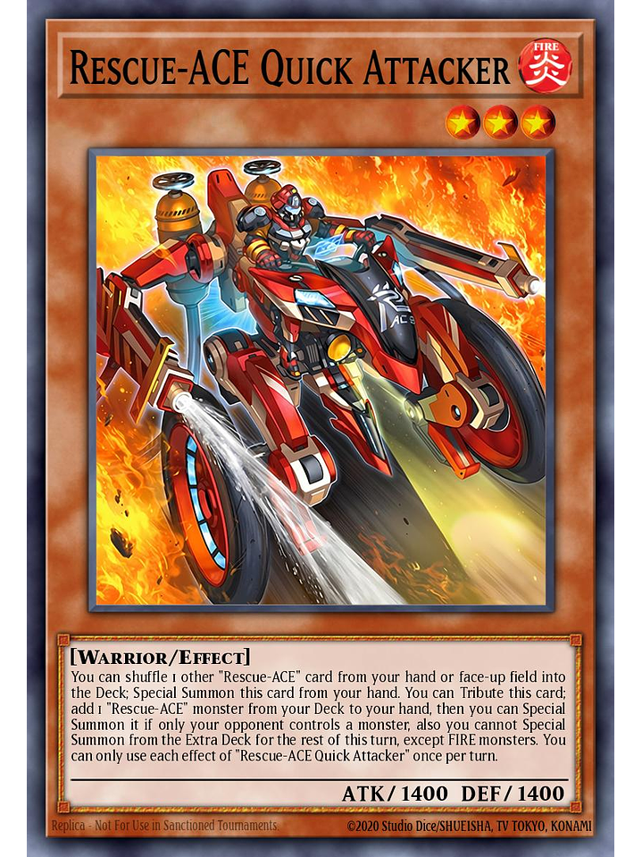 Rescue-ACE Quick Attacker - BPRO-EN023 - Starlight Rare 1st Edition 1