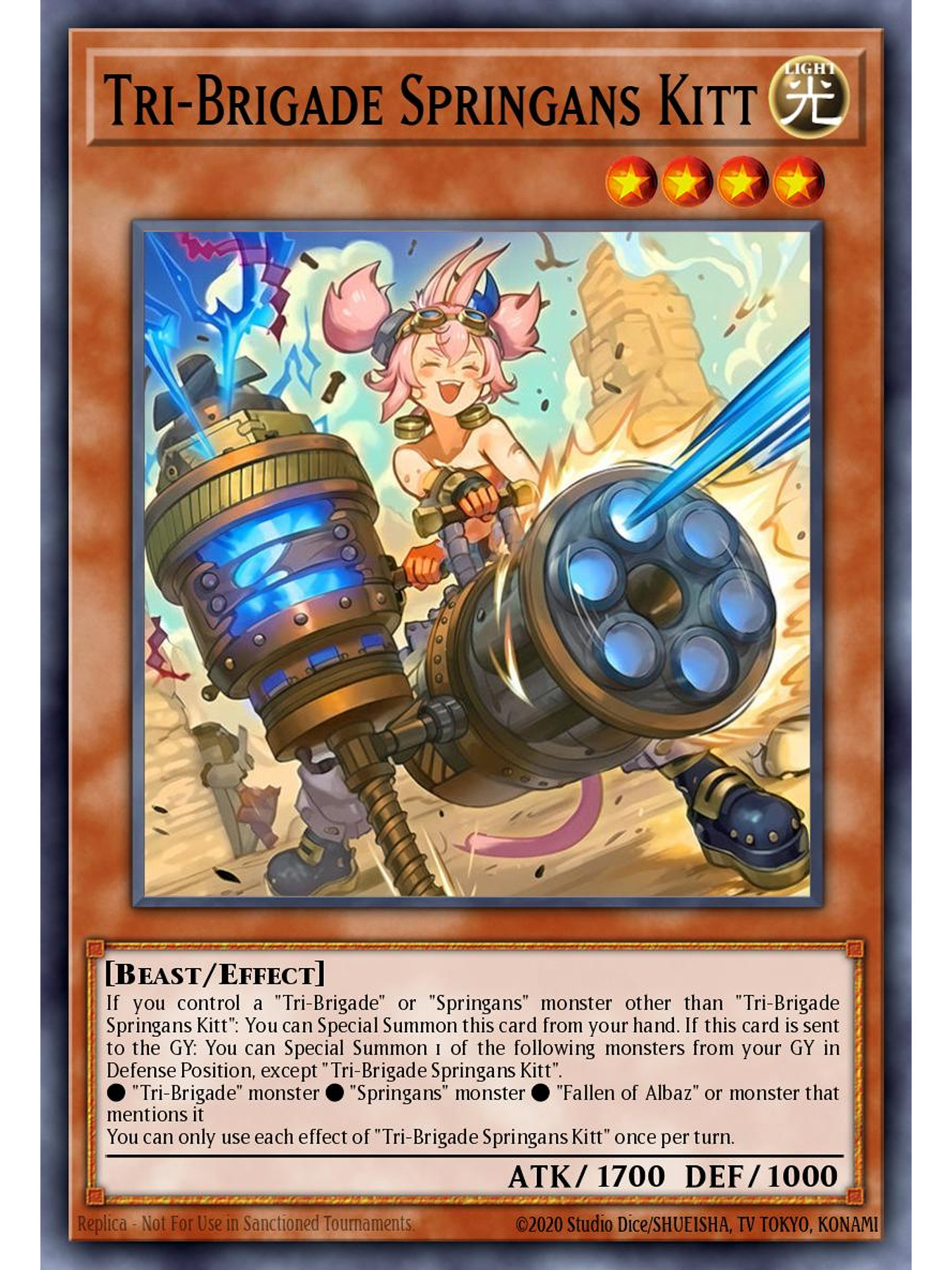 Tri-Brigade Springans Kitt - BPRO-EN025 - Secret Rare 1st Edition 1