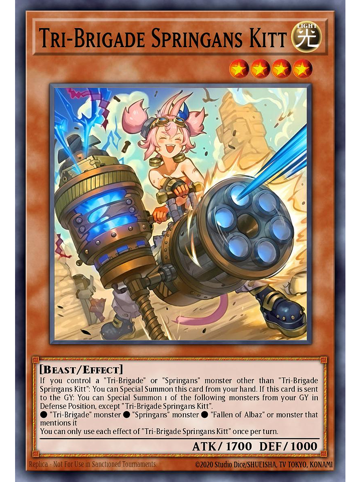 Tri-Brigade Springans Kitt - BPRO-EN025 - Secret Rare 1st Edition 1