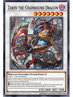 Zalen the Shackled Dragon - BPRO-EN042 - Super Rare 1st Edition