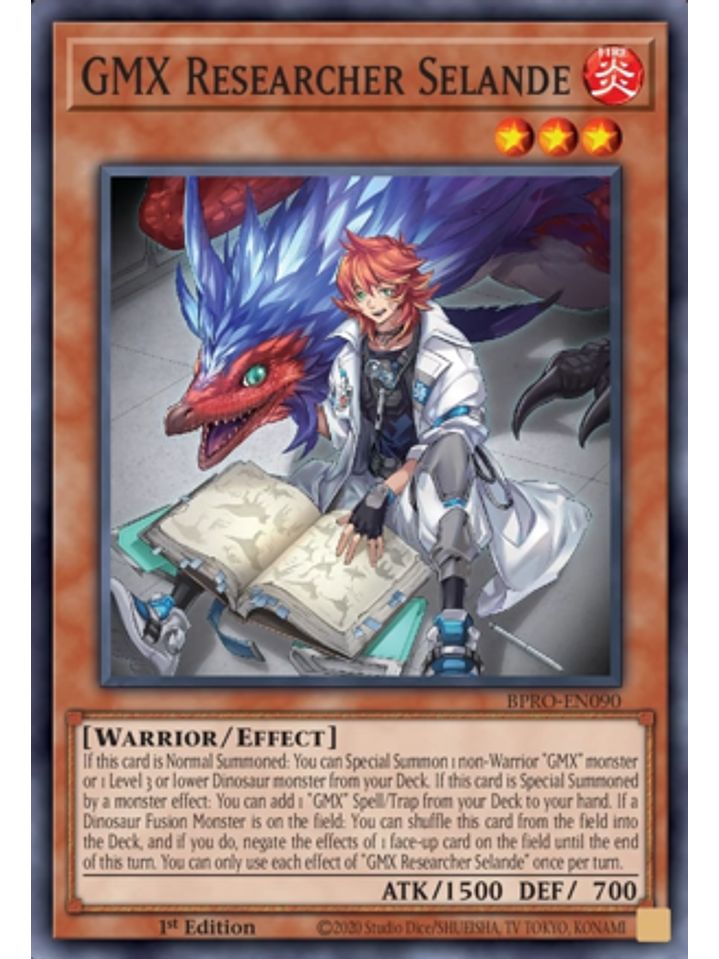 GMX Researcher Selande - BPRO-EN090 - Super Rare 1st Edition 1